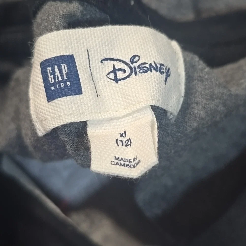 Gap Kids Disney Minnie Mouse Girls XL 12 Gray Pink Sequin‎ Top Leggings Set